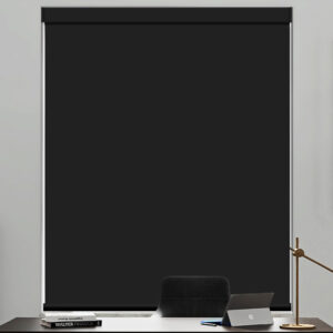 Cordless 100% blackout black roller shades