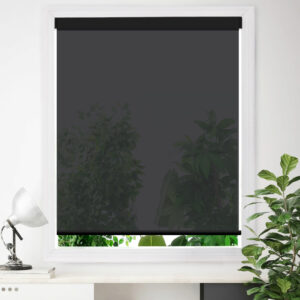 Cordless black 5% openess sunscreen roller shades