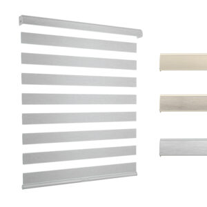 Cordless blackout grey color zebra blinds for room darkening